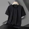 Camiseta de Verano de Manga Corta para Hombre de Comercio Exterior Transfronterizo Talla Grande Pulóver Juvenil Delgada Holgada Media Manga Cuello Redondo Camiseta Básica