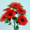 Pantalla fotográfica de Yiwu, simulación de flores, flores de seda, crisantemo plano, 7 flores de gerbera, venta directa de fábrica al por mayor