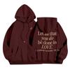 Suéter con forro polar para mujer, sudadera con capucha estampada con letras lisas y bolsillo tipo canguro, con cordón ajustable, muy vendido en el extranjero