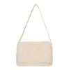 Bolsa de Axila Simples Estilosa Bolsa de Mão Fashion com Franja Bolsa de Axila de Pelúcia Retrô Bolsa Tote com Design de Alto Padrão