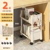 Estantería de Escritorio para Dormitorio de Estudiantes con Estantería Debajo del Escritorio, Carrito de Oficina Móvil