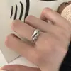 Anillo Minimalista Redondo de Perlas Japonés y Coreano para Mujer, Estilo Europeo y Americano, Geométrico, Estilo Fresco, Ajustable, Anillo de Dedo Índice Transfronterizo de Moda