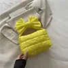 Bolso de Mano Coreano con Lazo Simple 2025 Otoño e Invierno Nuevo Moda Bolso de Muñeca Elegante Lindo y Hermoso Bolso para Mujer