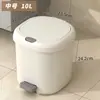 2026 Nuevo Cubo de Basura Sala de Estar Pedal de Pie Tapa abatible Doble Uso Gran Capacidad Portarrollos de Papel Higiénico Dormitorio Cubo de Almacenamiento con Pedal