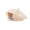 Chapéu de Pintor de Lã Tricotado Chapéu de Princesa Moderno Estilo Estrangeiro Boina Infantil Outono e Inverno Estilo Coreano Urso Menino Bebê