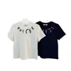 Produtos de Alta Qualidade da R*S! Primavera/Verão 2026 Estilo Coreano Retro Desenho Animado Bordado Gola Redonda Slim Fit Manga Curta Camiseta