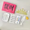 Caixa de Presente da Fortuna de Alta Qualidade Utensílios de Mesa para Bolo Conjunto Cinco em Um Atacado de Panificação Conjunto Espesso Descartável de Garfo Faca Prato
