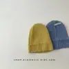 Gorro para Bebé Otoño e Invierno Simple Cálido y a Prueba de Frío Gorro de Lana Tejido para Niños y Niñas, Moderno y Versátil Gorro con Protección para las Orejas Gorro Frío Coreano