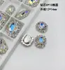 Borde de soldadura garra de vidrio taladro mano costura adhesivo cristal luz de luna corazón de melocotón ovalado ojo de caballo diadema DIY agujero material para zapatos