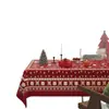 Mantel navideño atmosférico, resistente al aceite, para una fiesta festiva temática roja, utilizado para la decoración de la mesa y la superficie de la mesa