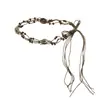 Cinturón fino bohemio vintage con cadena de cintura ajustada para mujer, estilo étnico tejido, estilo coreano, con cuerda artística para la cintura