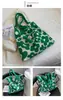 Bolsa con Estampado de Letras para Mujer, Bolso Tote de Gran Capacidad, Bolso de Hombro Simple Versátil, Bolso Tejido de Punto Novedoso Estilo Coreano, Transfronterizo