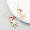 Aretes de serie de Halloween al por mayor del fabricante, aterradores y divertidos, fantasma, murciélago, araña, aretes de calavera