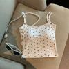 Pure Desire Hot Girl Wave Point Sem Encosto Pequeno Sling Feminino 2024 Verão com Design de Almofada no Peito Sense Slim-fit Top Interno Moderno