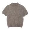 Puff Bie Macio e Ceroso Tricô de Mohair Feminino Outono e Inverno Normcore Versátil Gola Alta Meia Manga Tricô