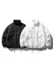 Forn3 Marca de Moda Chaqueta Casual de Algodón para Pareja Otoño e Invierno Nuevo Estilo Japonés Bolsillo Irregular Cuello Alto Abrigo de Algodón