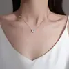 Collar de Plata de Ley S999 Corazón Estrella Punto Completamente Diamantado para Mujer, Lujo Accesible Diseño de Nicho, Elegante de Gama Alta, Versátil, Dulce y Artístico