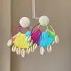 Brincos de Palha Estilo Férias de Verão na Beira-Mar com Design Único, Moda de Nicho, Brincos Estilosos e Distintos, Acessórios de Orelha Únicos Atacado
