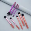 Set de brochas de maquillaje de mango largo de 8 piezas, colores surtidos, juego completo de brochas para polvos y rubor, brochas para contorno y sombras de ojos, herramientas de belleza