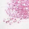 5A ángulo recto pequeño rectangular coche punto de circón rosa plano al por mayor 1*2-3*6mm color piedra desnuda CZ acabado