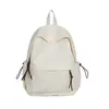 Mochila de Color Sólido de Alto Valor para Mujeres, Estilo Japonés para Estudiantes de Secundaria y Universidad, Mochila Simple de Lona para Viajes Diarios y Viajes, Adecuada para Hombres