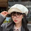 Boina Fashion Estilo Coreano para Mulheres, Novo Modelo Primavera e Outono, Chapéu de Pintor Artístico e Doce, Emagrecimento Facial, Cor Sólida, Chapéu Octogonal Versátil