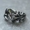 Comercio exterior joyería transfronteriza ins europeo y americano punk moda retro garra de dragón personalidad titanio acero anillo de hombre venta directa de fábrica