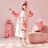 Otoño e Invierno Franela Niñas Pijama Infantil Padre-Hija 2025 Pijama Grueso y Extendido Ropa de Dormir Infantil