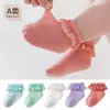 Meias para Recém-nascidos Amazon Transfronteiriças Renda Meias de Bebê Verão Malha Meias de Tornozelo Meninas Meias de Princesa Sem Costura