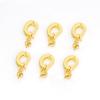 Fivela universal banhada a cobre ouro 18K real cor ouro 14K retentora de cor micro cravejada zircônia pingente em forma de D olho de ovelha acessórios para brincos DIY