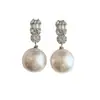 Pendientes Colgantes de Plata de Ley S925 con Perla Swarovski Clásica Estilo Princesa Diana con Circonita Microincrustada, Pendientes de Estilo Popular Novedad 2025 con un Ambiente Elegante