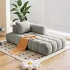 Estilo Crema Francesa Gato Felpa Esponja Chaise Chaise Sofá Individual Reclinable Sala de Estar Dormitorio Balcón Sofá Perezoso Madera
