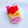 Set de Diademas para Niños Europeos y Americanos Banda para el Cabello de Donut de Nailon para Bebé Diadema Elástica Alta Lazo Diadema Ancha para Bebé