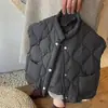 Roupas infantis coreanas, coletes de outono e inverno para meninos e meninas, acolchoados e quentes, coletes de outer wear estilosos e simples para bebês