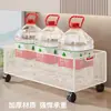 Estante de almacenamiento debajo del mueble del baño, organizador de piso para el baño, estante junto a la lavadora, carrito de almacenamiento para detergente de lavandería