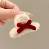 Pinza de Garra de Peluche de Dibujos Animados Dulce para Mujer Pinza para el Cabello de la Parte Posterior de la Cabeza Estilo Coreano Exquisita Pinza de Tiburón Pinza para Moño Pinza de Pelo