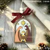 Novedad transfronteriza mejor regalo de inauguración de casa adornos colgantes de madera decoración del hogar decoraciones rojas para árbol de Navidad regalo