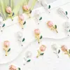 Arte de Uñas Tulipán Joyería Aleación Textura Estilo Lujo Ligero Gota de Aceite Flor de Rosa Popular Diamante de Uña Flor Diamante Estilo Caliente Accesorios