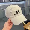 Boné de Baseball Desgastado Outono 2024 Novo Street Hip-Hop Masculino e Feminino Boné com Aba de Pato Letra G Emboridado Slimming Face Marca Tendência