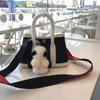 2025 Bolso Nuevo de Cuero Genuino para Mujer Bolso de Hombro Cruzado Bolso Tote Color Block Bolso Jardín Portátil Bolso Grande Bolso de Compras Bolso Balde