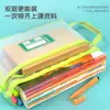 Bolsa de malha de nylon transparente A4 com zíper, bolsa para classificação de matérias de estudante, bolsa de camada única para armazenamento de documentos, específica para matéria