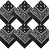 Comércio Exterior Mais Vendido Performance de Dança Hip-Hop Lenço Quadrado Flor de Castanha Lenço de Pulso Algodão Puro Lenço de Cabeça Clássico Paisley Bandana