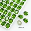 Dongzhou Diamante Cristal Platycodon Verde Uñas Diamante Alta Calidad K9 Lote Completo Brillante Verde Oliva Huevo de Paloma Fondo Puntiagudo Diamante Accesorios para Uñas