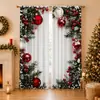 Amazon Venta Caliente Transfronteriza Cortinas de Impresión Digital Serie Navideña Decoración del Hogar Cortinas Opacas SHIEN Dropshipping