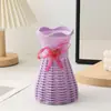 Estilo nórdico ins transfronterizo creativo anticaída cuerda de cáñamo ceñidor de cintura adorno de decoración del hogar jarrón de plástico arreglo floral recipiente pequeño