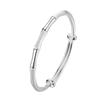 Pulsera de Nudo de Bambú para Mujer, Estilo Trendy de Influencer, Pulsera Hueso Ascendente Paso a Paso, Pulsera de Empuje y Tirón, Joyería de Amistad, Directo del Fabricante