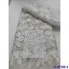 Vestido Europeo y Americano Plisado Flor 3D Lentejuelas Encaje de Malla Tela Encaje de Lentejuelas Nupcial