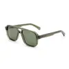 Óculos de Sol Masculino Estilo Aviador Acetato Importados da Coreia Óculos de Sol Polarizados Retro com Ponte Dupla Óculos de Sol Anti-UV