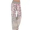 2022 Europeu e Americano transfronteiriço Amazon wish comércio exterior feminino roupa solta posicionamento estampa yoga calça esportiva de perna larga para mulheres