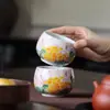 Taza Luohan Qituluhua para Té, Taza Individual para Degustación de Té, Taza de Té Cerámica para Oficina en Casa, Juego de Té Kung Fu